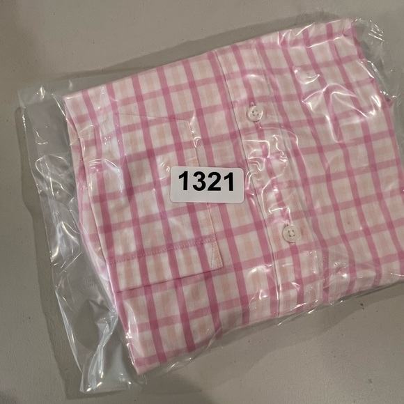 Men’s J. Crew Medium Slim Fit Classic Pink Plaid Windowpane Casual Shirt EUC - Picture 12 of 12
